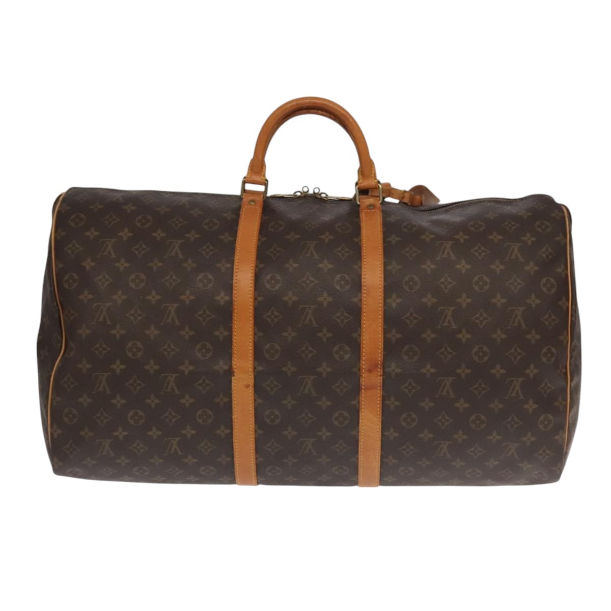 Louis Vuitton Keepall Bag Monogram Canvas Brown Canvas Travel Bag