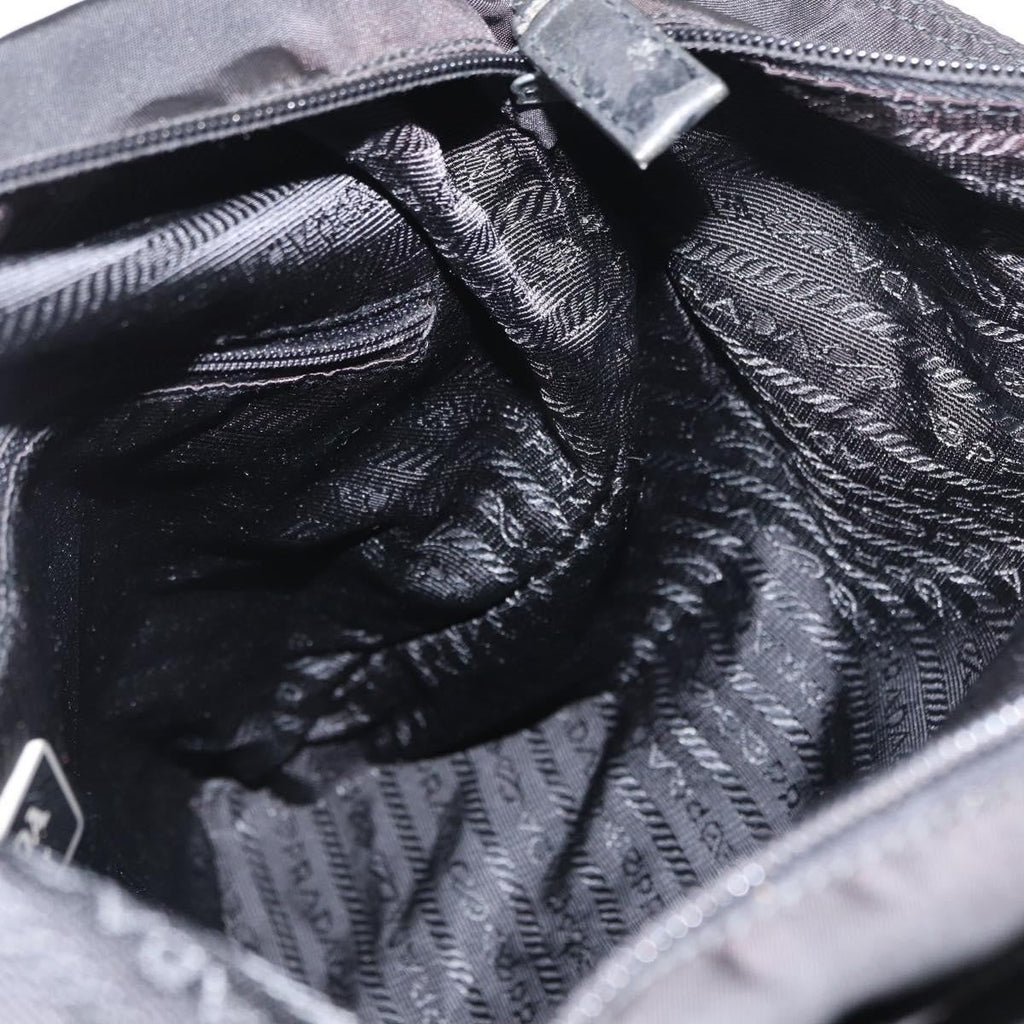 Prada Front Pocket Messenger Bag Tessuto Black Nylon Shoulder Bag Bag