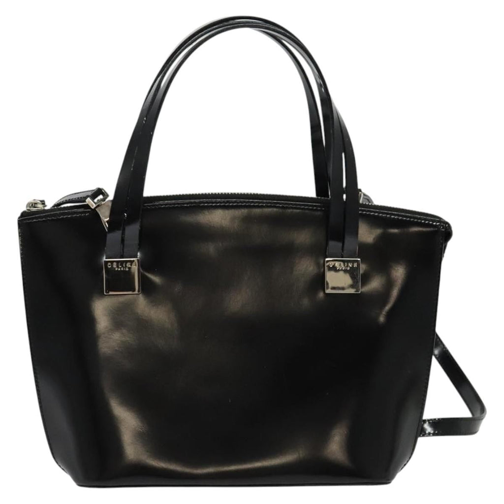 Celine Handbag Patent Leather Black Patent_Leather Handbag