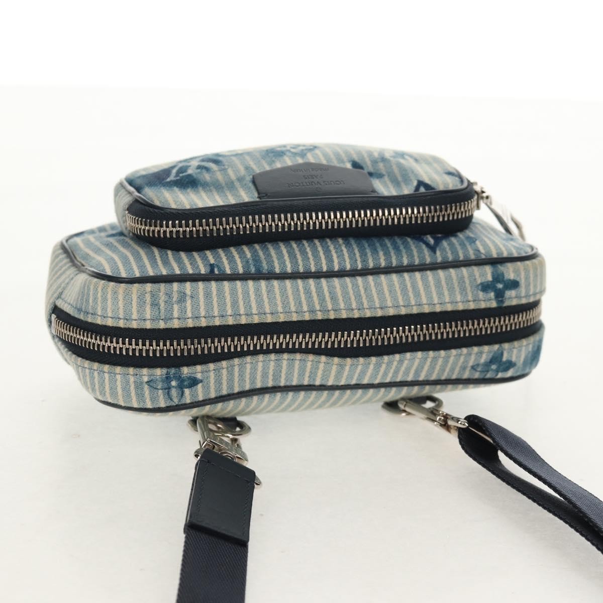 Louis Vuitton Outdoor Pouch Limited Edition Monogram Watercolor Stripes Denim Blue Canvas Clutche & Pouche Bag