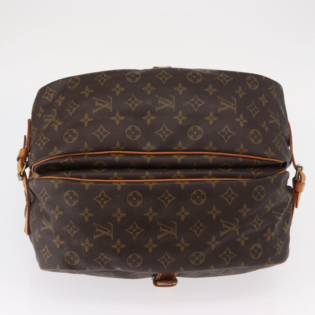 Louis Vuitton Saumur Handbag Monogram Canvas Brown Canvas Shoulder Bag