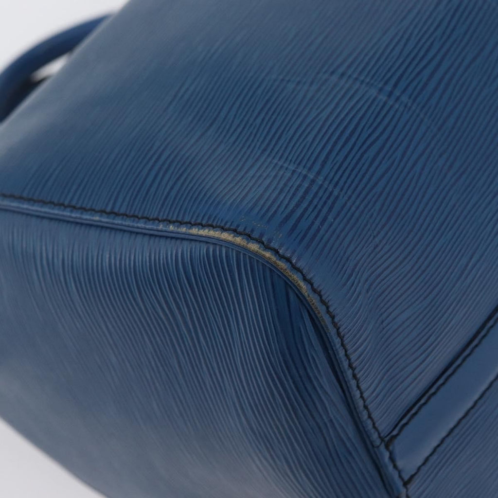 Louis Vuitton Speedy Handbag Epi Leather Blue Leather Handbag