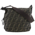 Fendi Logo Zucca Shoulder Bag Zucca Brown Canvas Shoulder Bag Bag