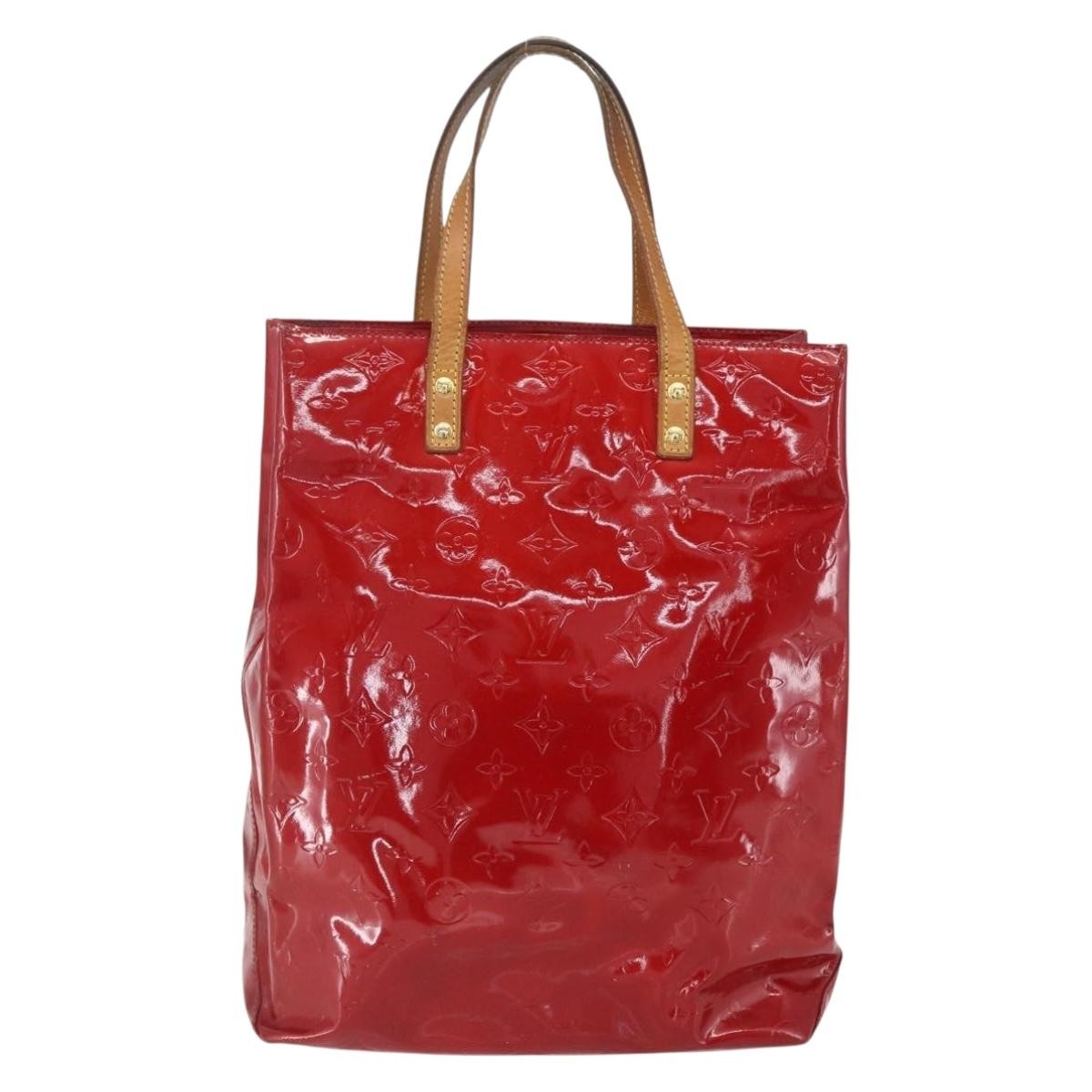 Louis Vuitton Reade Handbag Monogram Vernis Red Patent_Leather Handbag