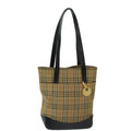 Burberry Nova Check Tote Canvas And Leather Beige Canvas Tote Bag