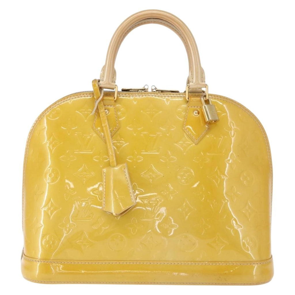 Louis Vuitton Alma Handbag Patent Leather Yellow Patent_Leather Handbag