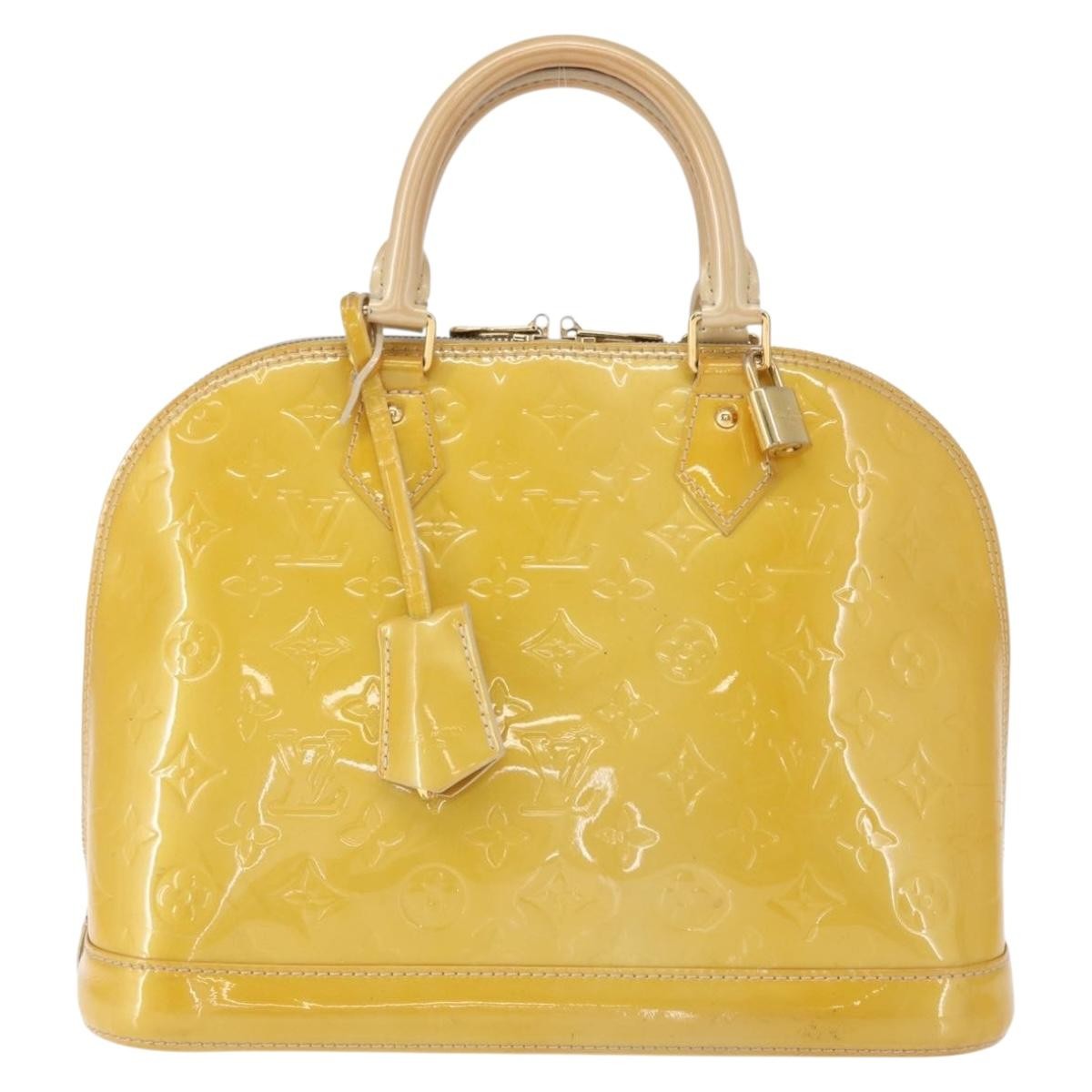 Louis Vuitton Alma Handbag Patent Leather Yellow Patent_Leather Handbag