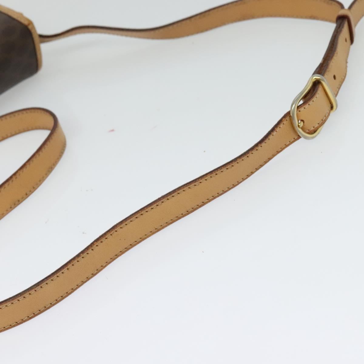 Celine Macadam Shoulder Bag Pvc Leather Brown Canvas Bag