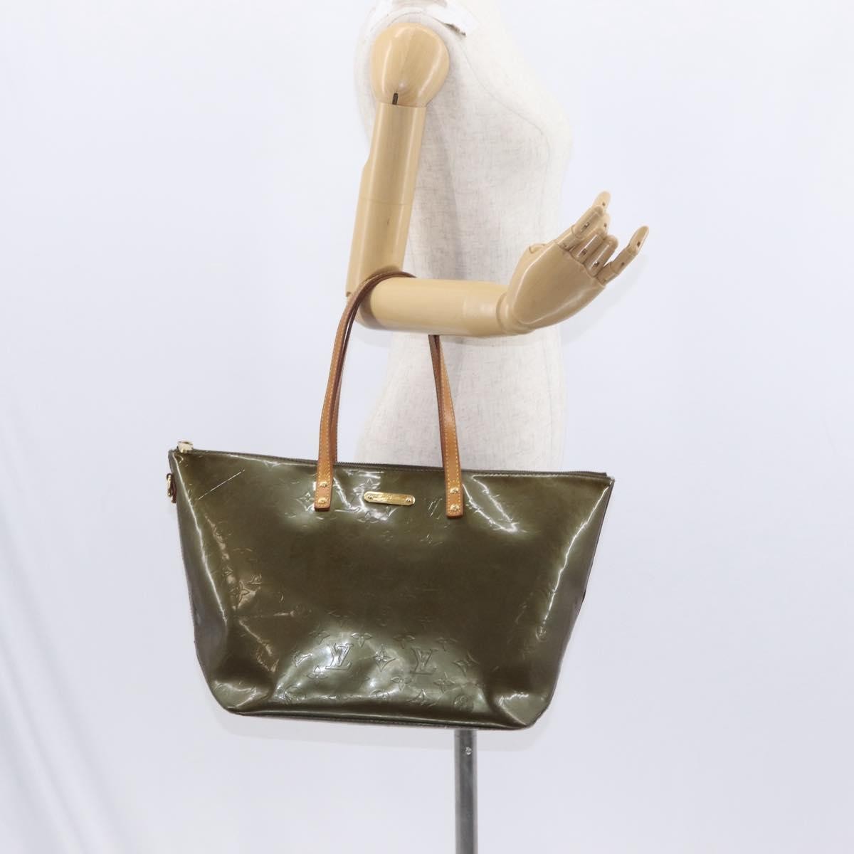 Louis Vuitton Bellevue Handbag Monogram Vernis Brown Patent_Leather Tote Bag