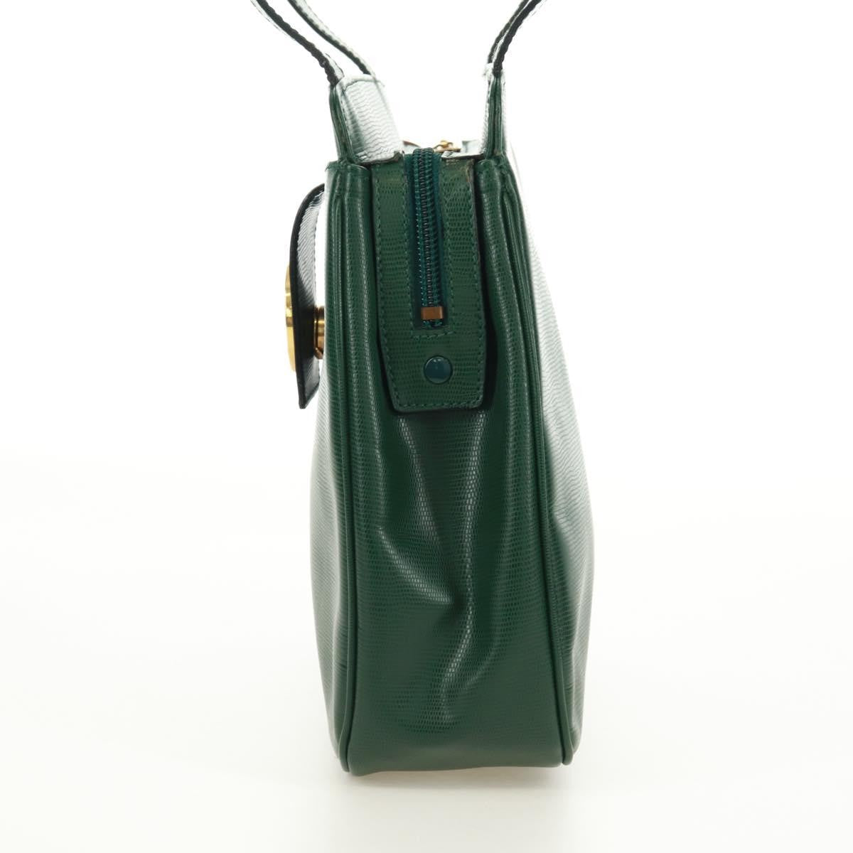 Celine Circle Logo Shoulder Bag Leather Green Leather Shoulder Bag Bag