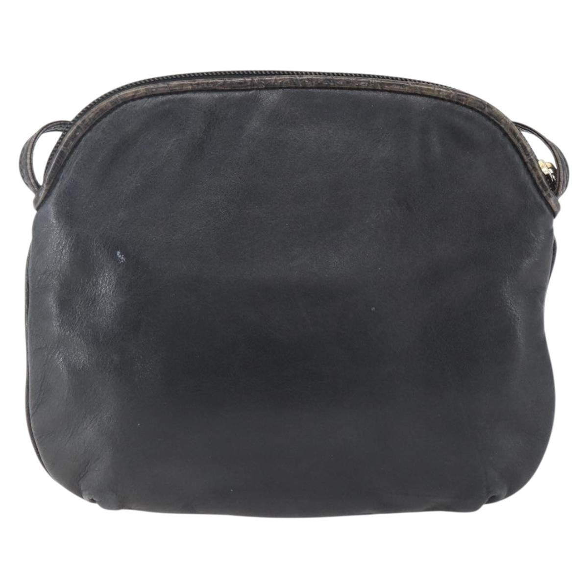 Fendi Vintage Shoulderbag Leather Black Leather Shoulder Bag Bag