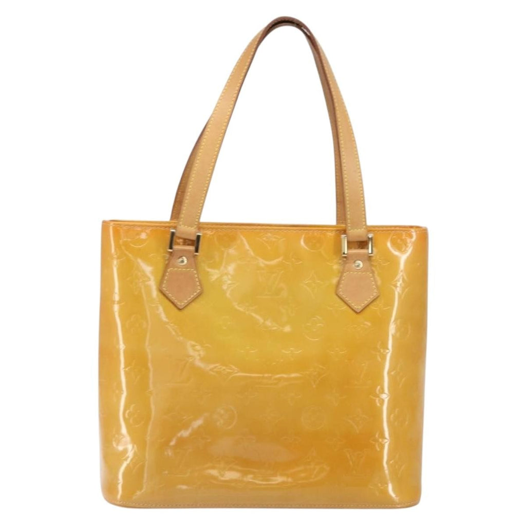Louis Vuitton Houston Handbag Monogram Vernis Beige Patent_Leather Handbag