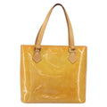 Louis Vuitton Houston Handbag Monogram Vernis Beige Patent_Leather Handbag