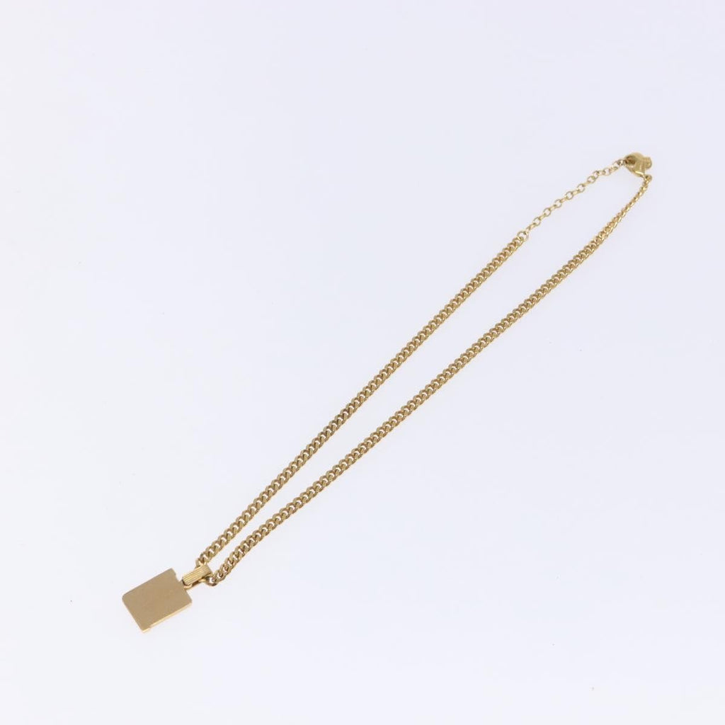 Christian Dior Cd Pendant Necklace Gold-Plated Gold Metal Jewelry (Pre-Owned)