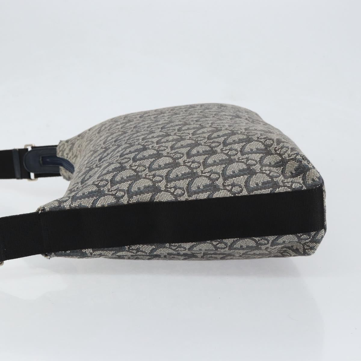 Christian Dior Vintage Trotter Shoulder Bag Canvas Navy Canvas Shoulder Bag Bag (Pre-Owned)