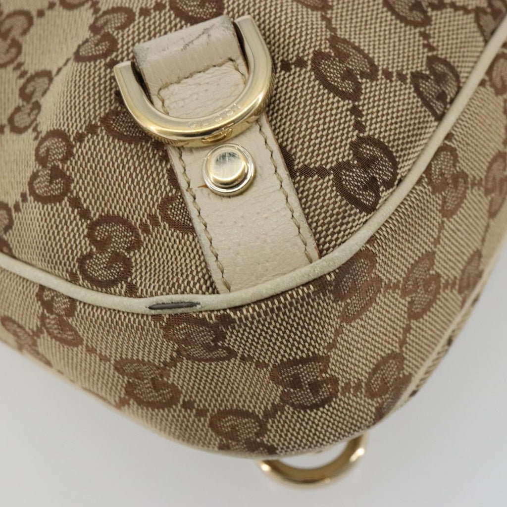 Gucci Abbey Shoulder Bag Gg Canvas Beige Canvas Shoulder Bag Bag (Pre-Owned)