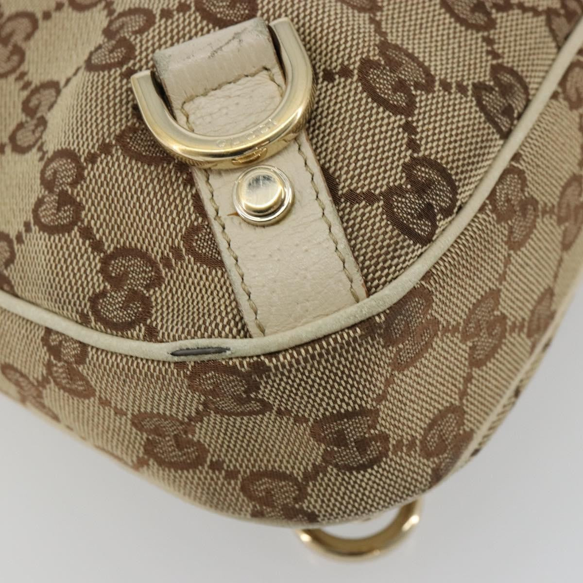 Gucci Abbey Shoulder Bag Gg Canvas Beige Canvas Shoulder Bag Bag (Pre-Owned)