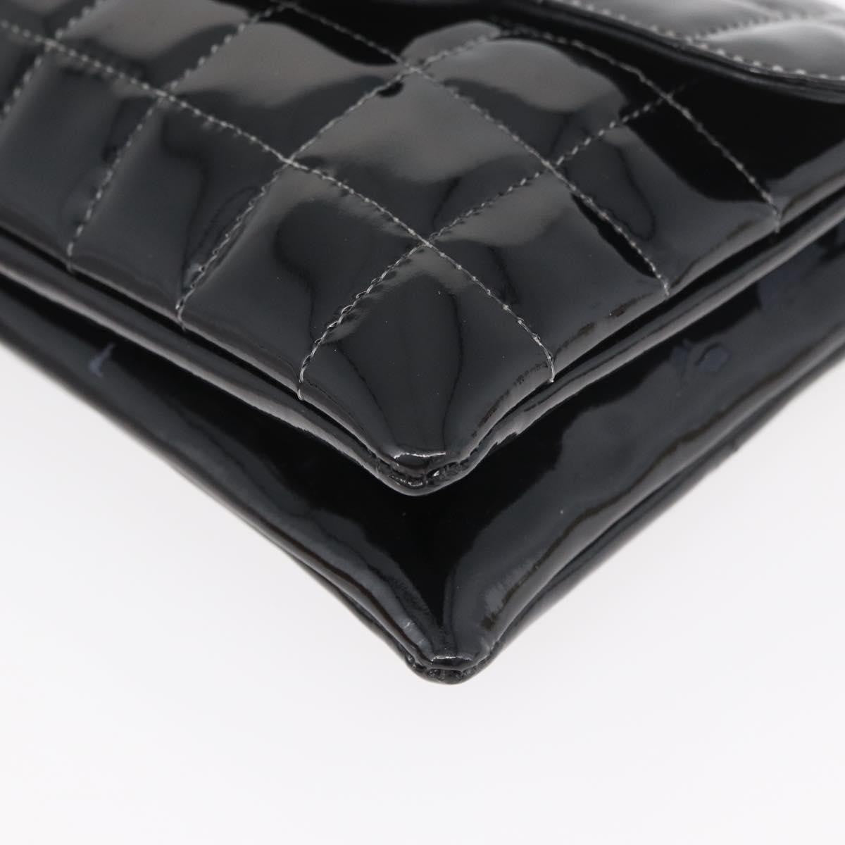 Chanel Keyboard Flap Bag Quilted Patent Black Patent_Leather Shoulder Bag Bag