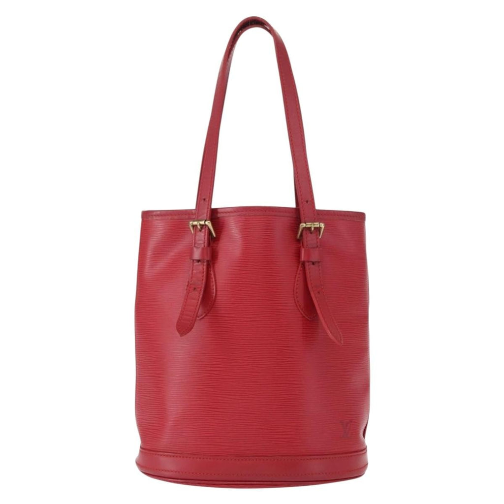Louis Vuitton Bucket Bag Epi Leather Red Leather Shoulder Bag
