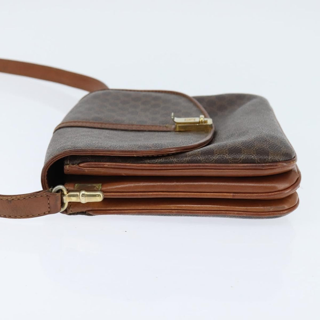 Celine Macadam Shoulder Bag Pvc Leather Brown Pvc Shoulder Bag Bag