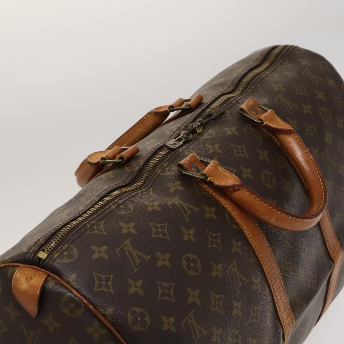 Louis Vuitton Keepall Bag Monogram Canvas Brown Canvas Travel Bag