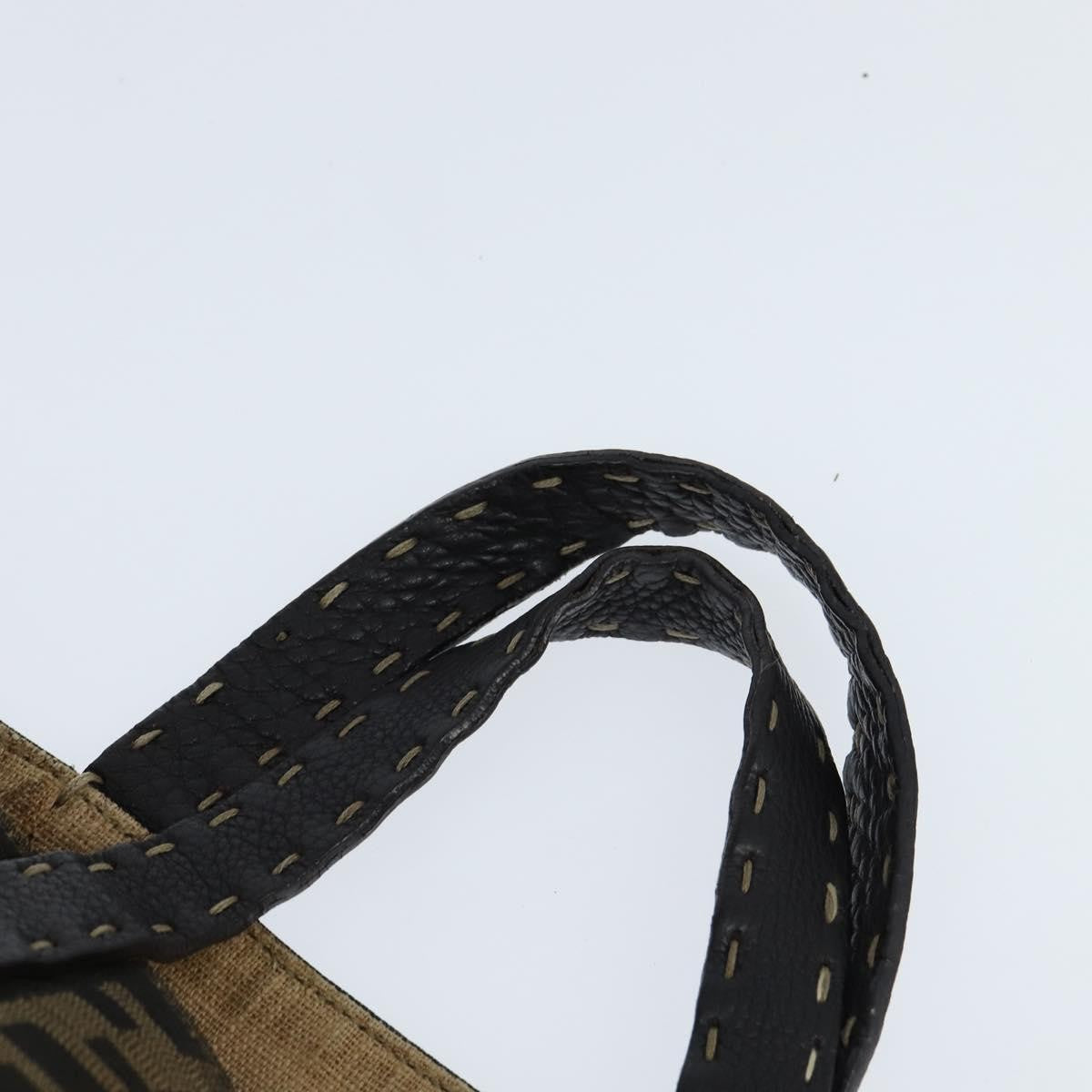 Fendi Open Shopping Tote Zucca Canvas Brown Canvas Tote Bag Bag