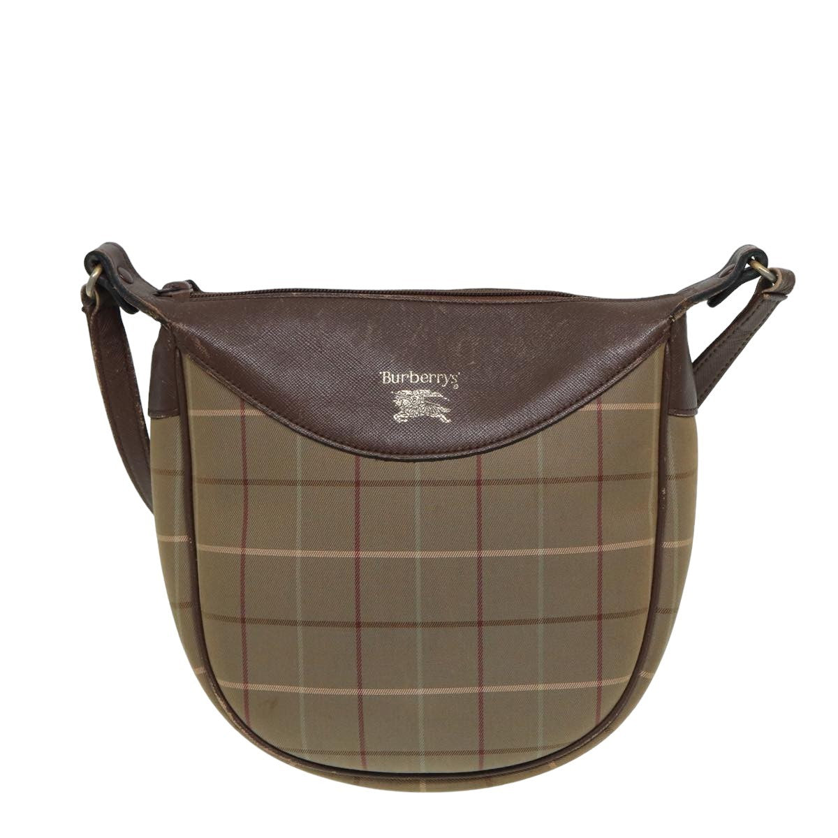 Burberry Nova Check Shoulder Bag Canvas And Leather Beige Canvas Shoulder Bag