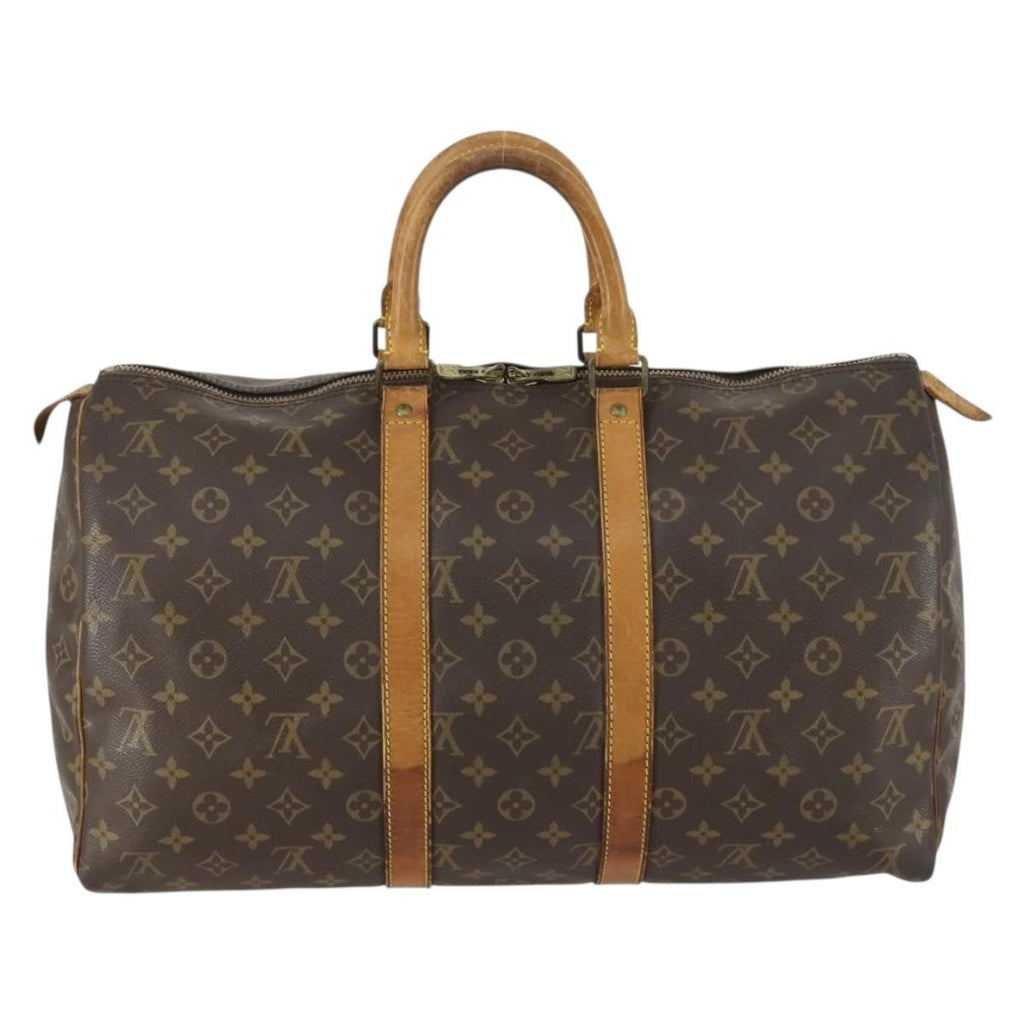 Louis Vuitton Keepall Bag Monogram Canvas Brown Canvas Travel Bag