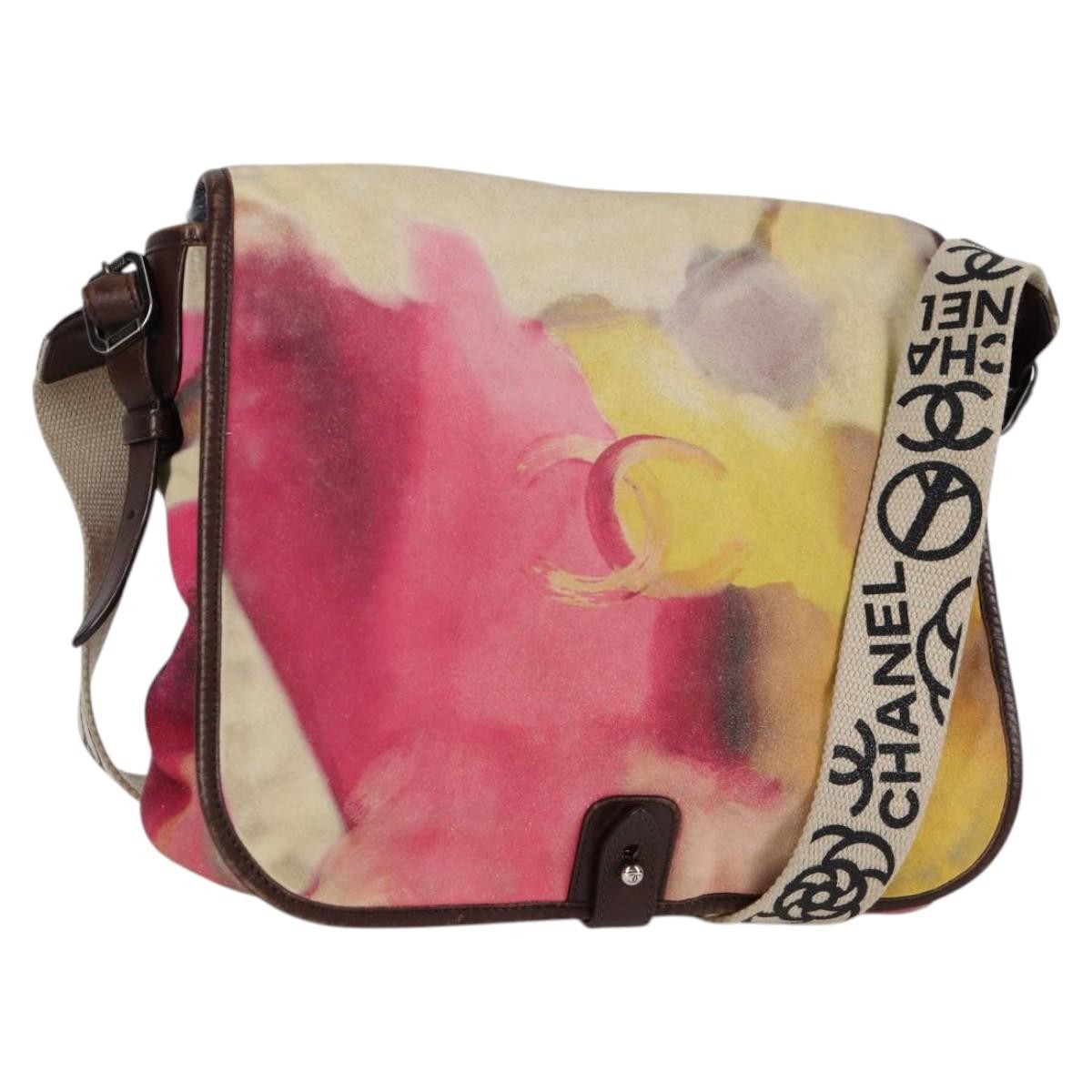 Chanel Flower Power Messenger Bag Multicolor Printed Nubuck Multicolour Suede Shoulder Bag Bag
