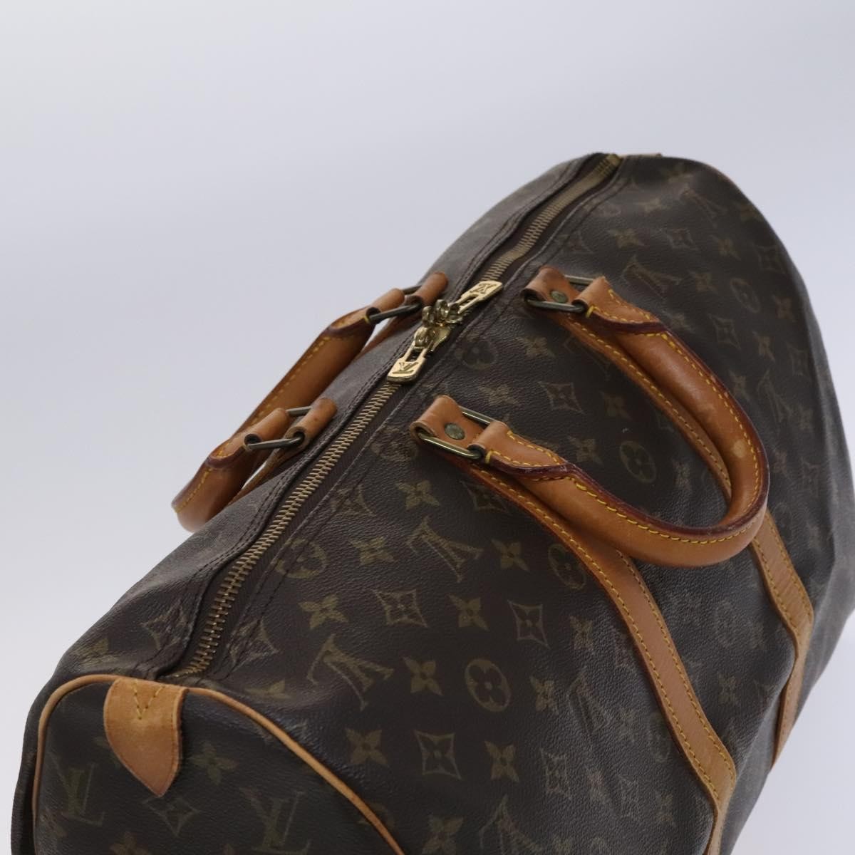 Louis Vuitton Keepall Bag Monogram Canvas Brown Canvas Travel Bag