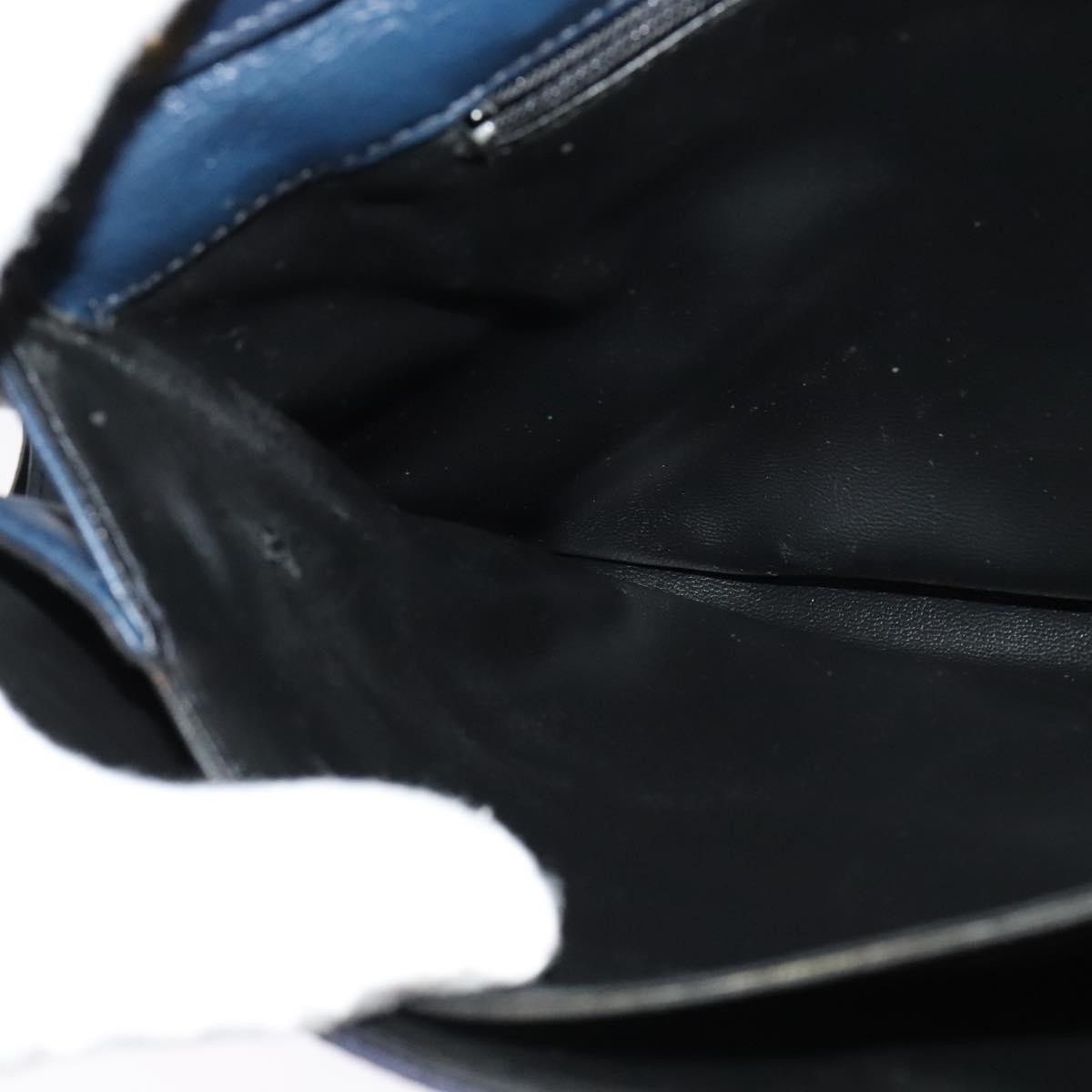 Burberry Flap Shoulder Bag Canvas Navy Canvas Shoulder Bag