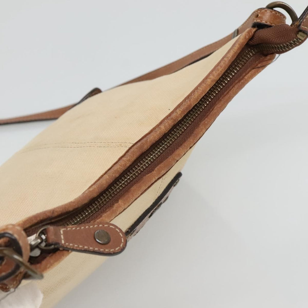Burberry Blue Label Shoulder Bag Canvas Beige Canvas Shoulder Bag