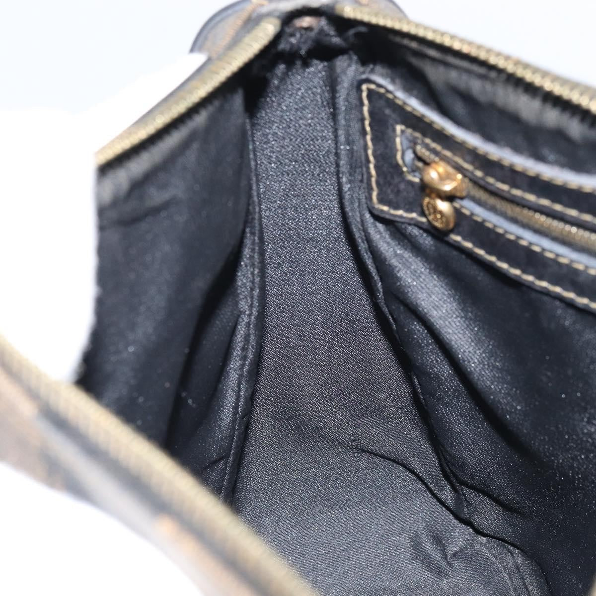 Fendi Vintage Pequin Shoulder Bag Pequin Brown Canvas Shoulder Bag Bag