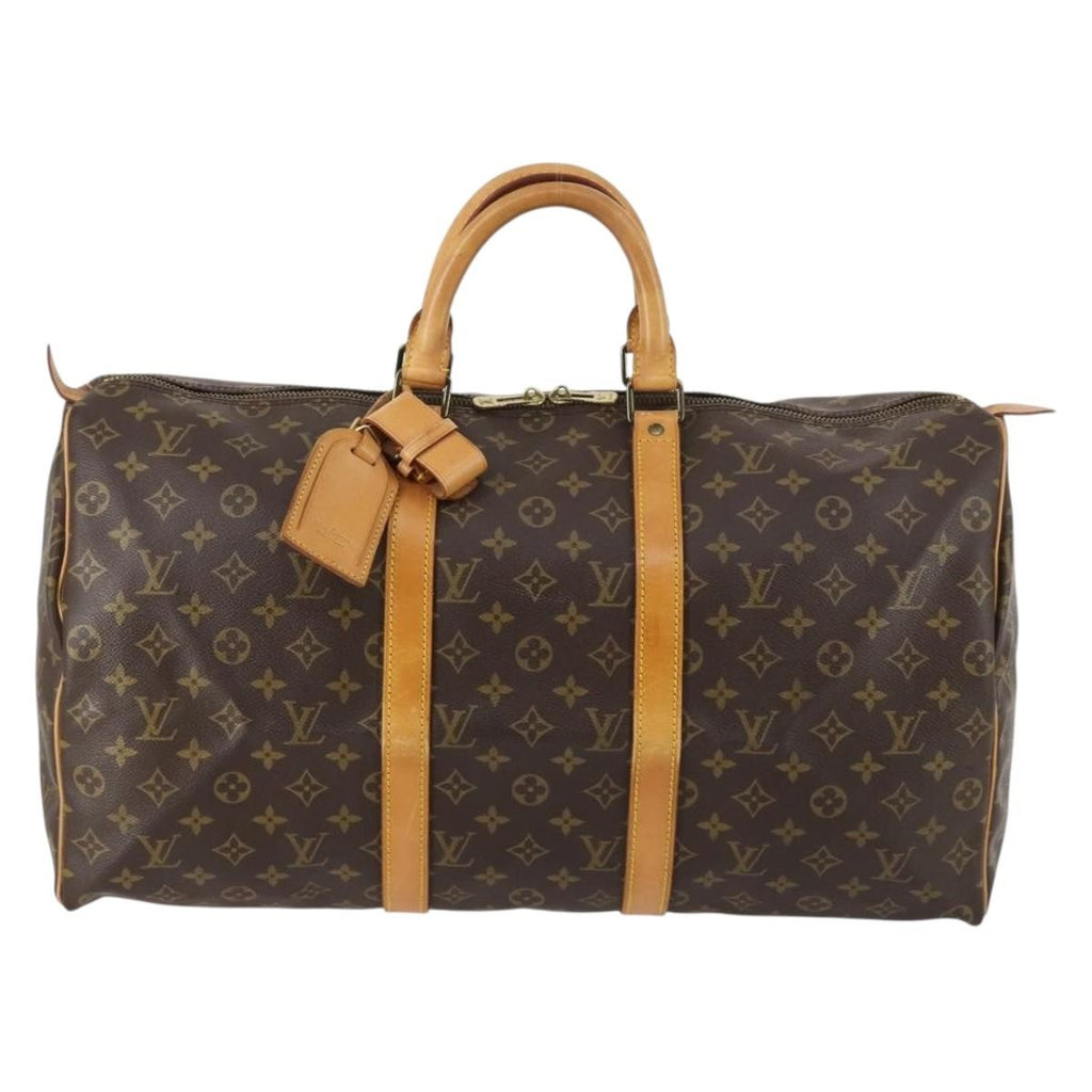 Louis Vuitton Keepall Bag Monogram Canvas Brown Canvas Bag