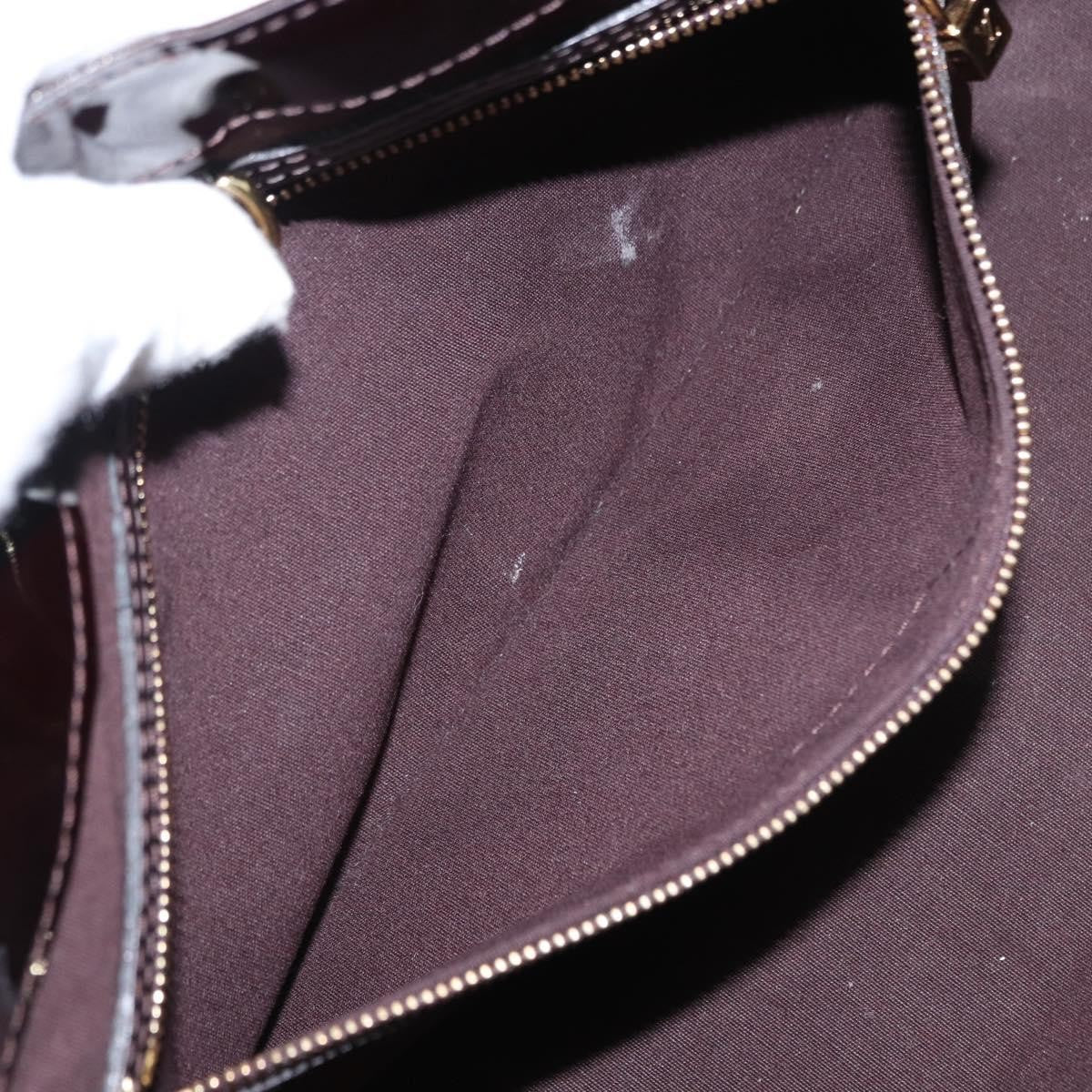 Louis Vuitton Wilshire Handbag Monogram Vernis Purple Patent_Leather Tote Bag