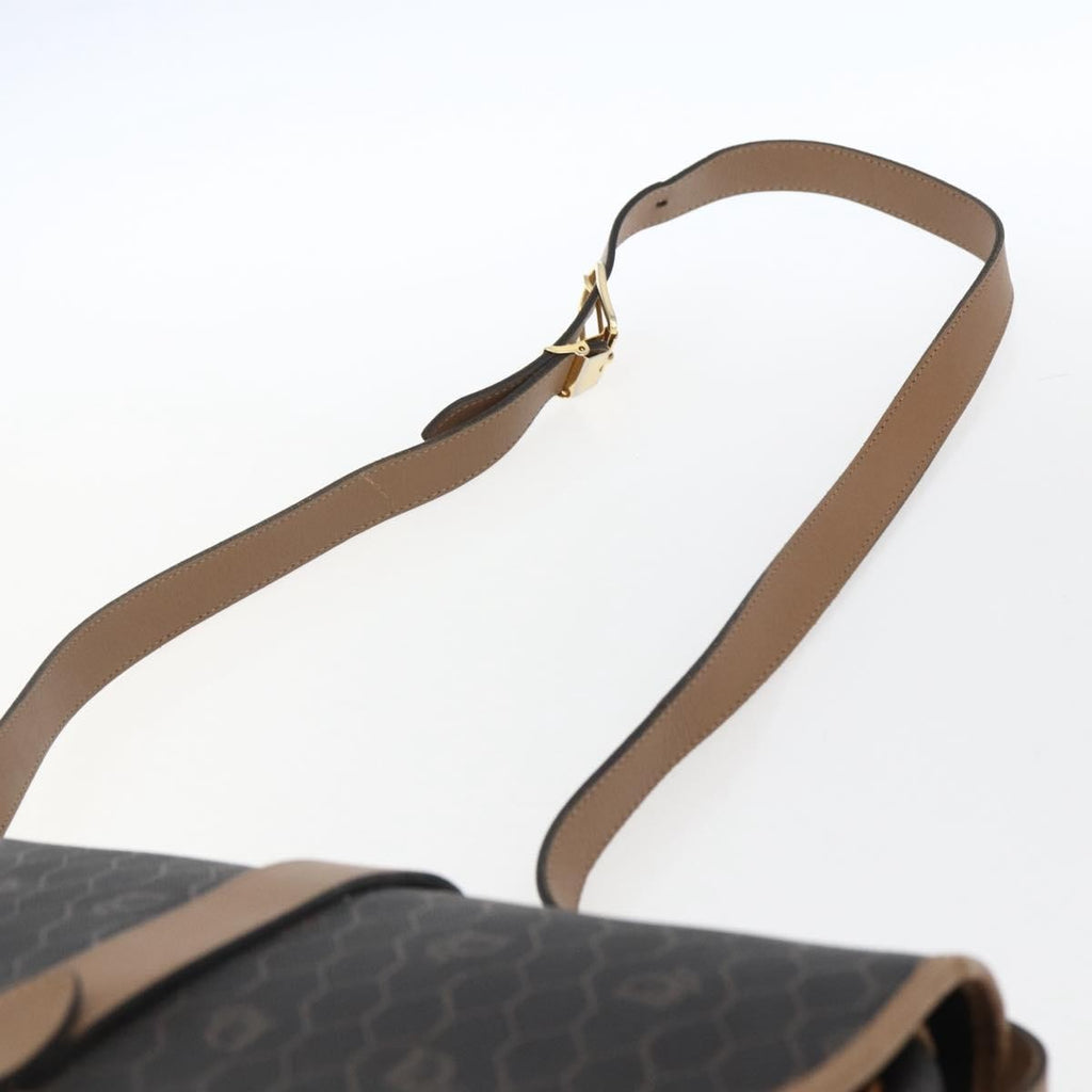 Christian Dior Vintage Honeycomb Shoulder Bag Canvas And Leather Black Canvas Shoulder Bag Bag (Pre-Owned)