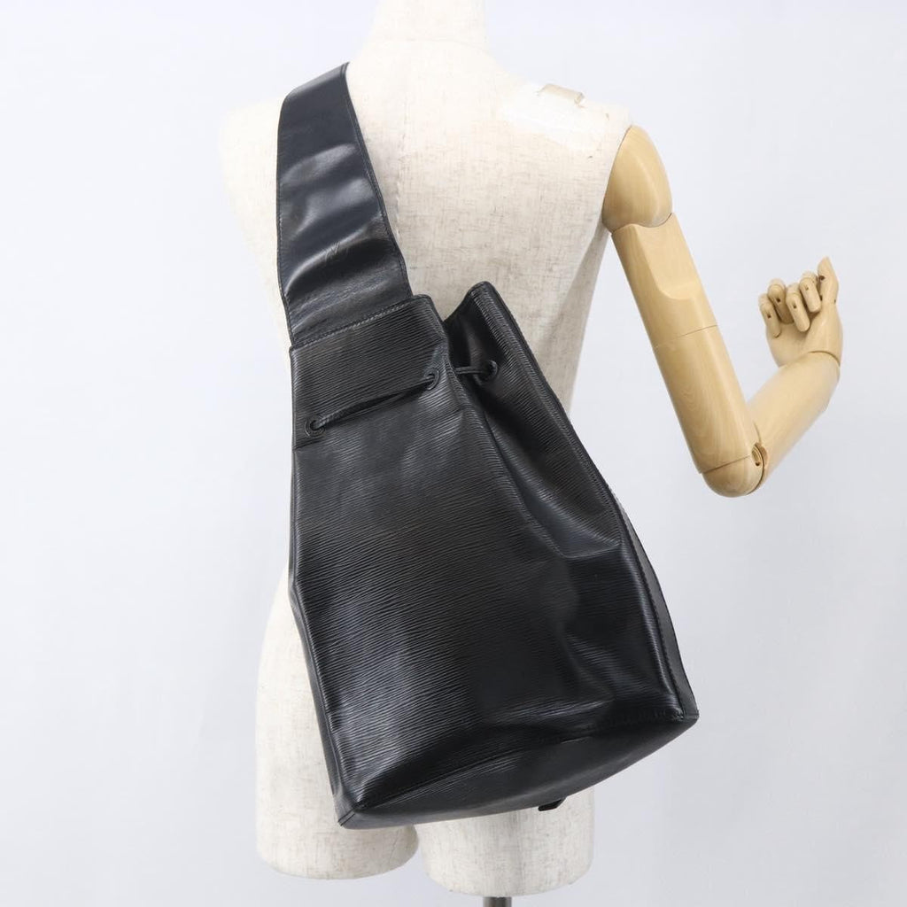 Louis Vuitton Sac A Dos Drawstring Backpack Epi Leather Black Leather Backpack Bag