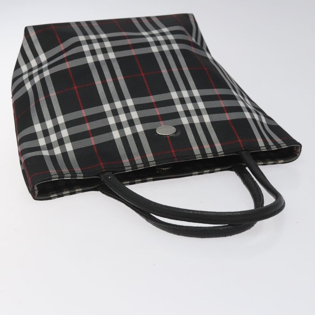 Burberry Nova Check Tote Nylon Black Nylon Handbag