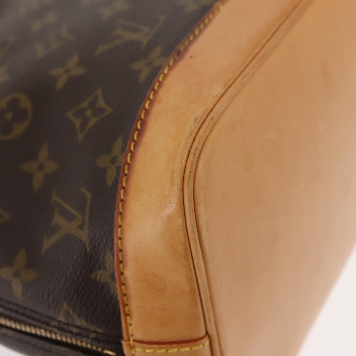 Louis Vuitton Alma Handbag Monogram Canvas Brown Canvas Handbag