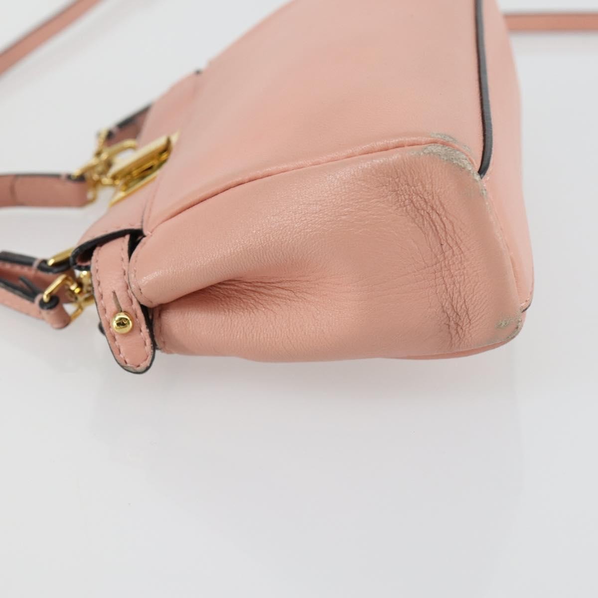 Fendi Peekaboo Bag Leather Pink Leather Handbag