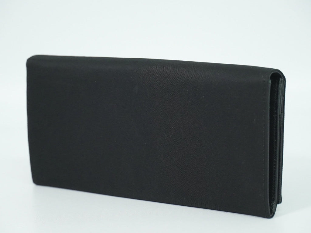 Prada Continental Wallet Tessuto Black Nylon Wallets Accessory