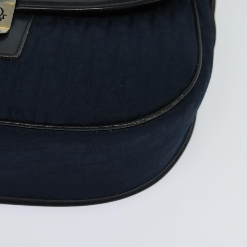 Christian Dior Vintage Trotter Shoulder Bag Canvas Navy Canvas Shoulder Bag Bag (Pre-Owned)