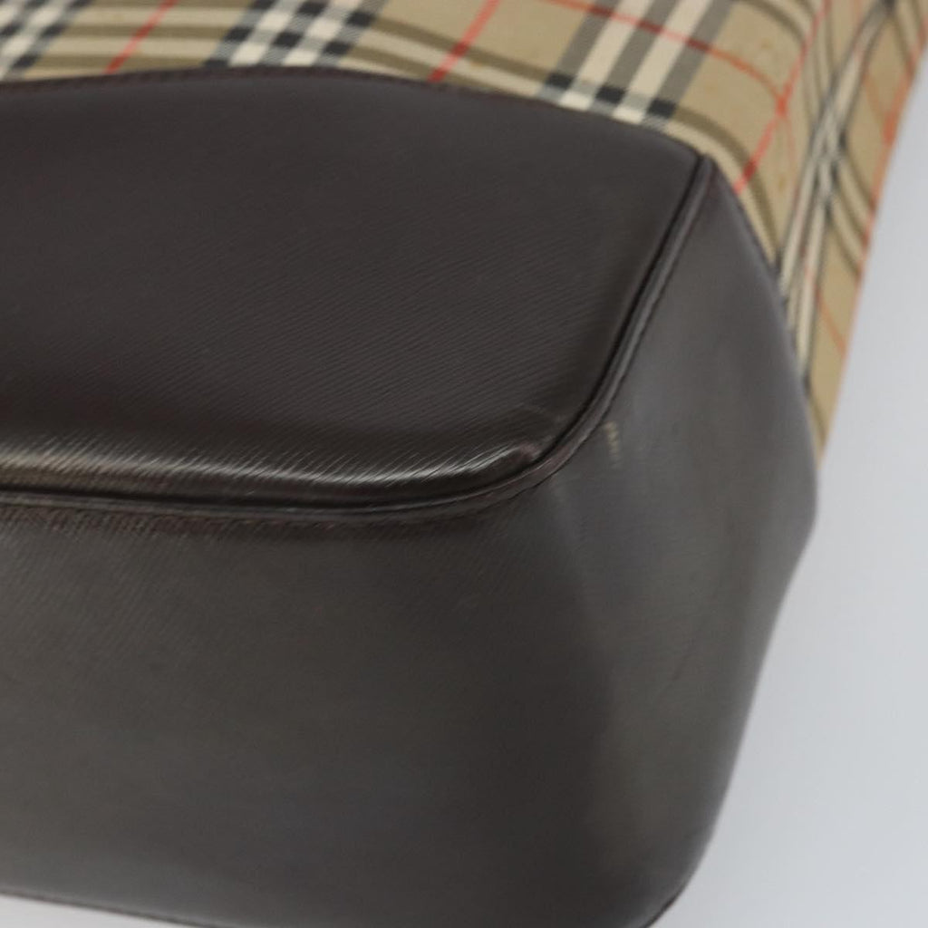 Burberry Nova Check Tote Canvas And Leather Beige Canvas Tote Bag