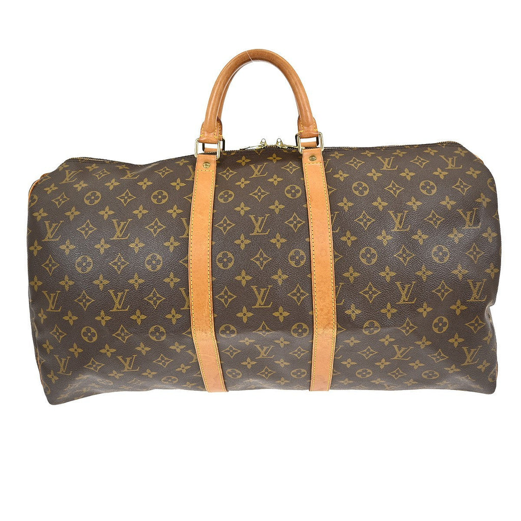 Louis Vuitton Keepall Bag Monogram Canvas Brown Canvas Travel Bag