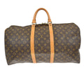 Louis Vuitton Keepall Bag Monogram Canvas Brown Canvas Travel Bag
