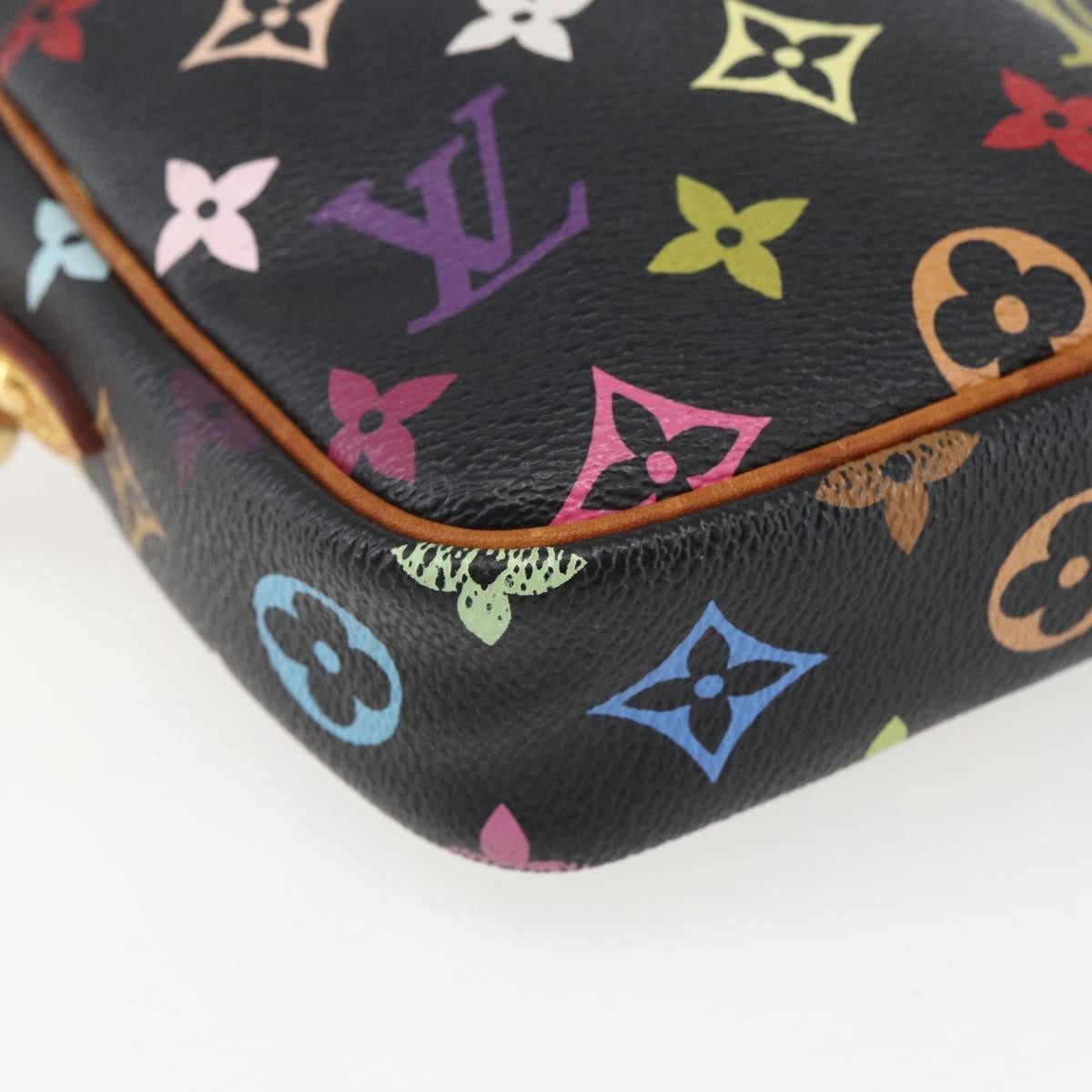 Louis Vuitton Rift Handbag Monogram Multicolor Black Canvas Shoulder Bag