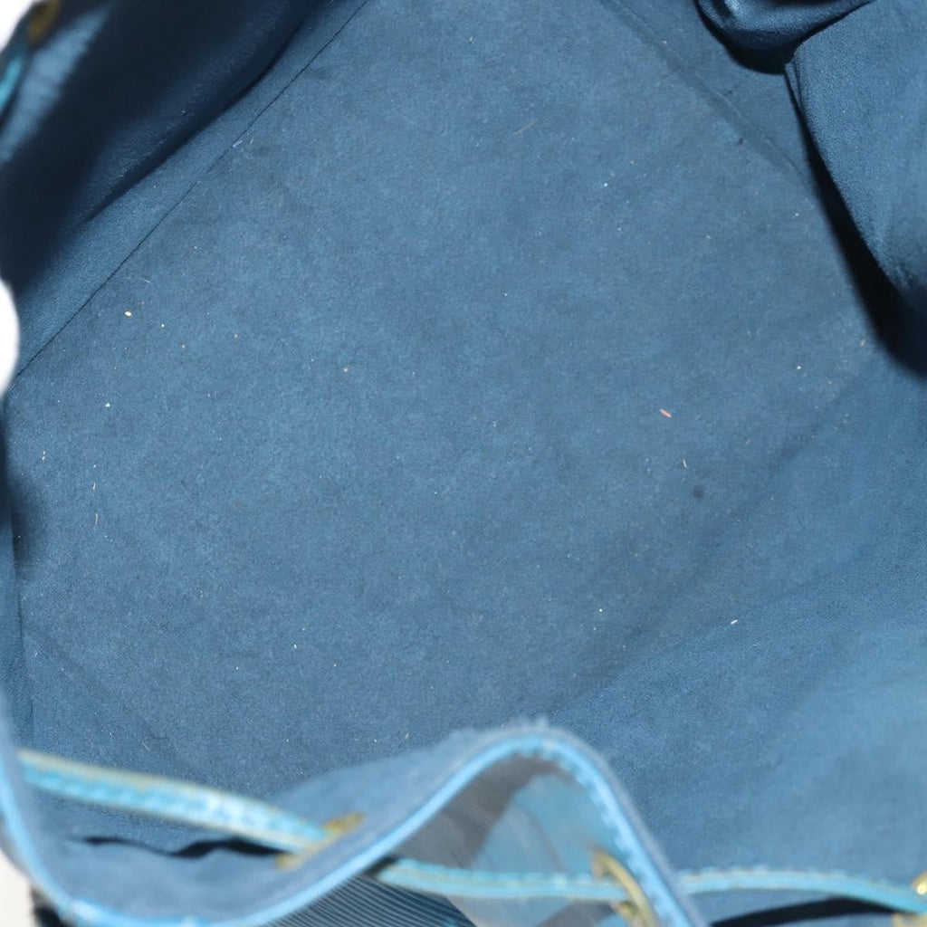 Louis Vuitton Petit Noe Handbag Epi Leather Blue Leather Shoulder Bag
