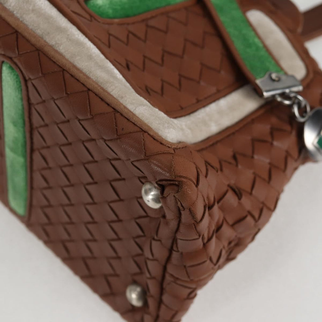 Bottega Veneta Intrecciato Leather Brown Leather Handbag