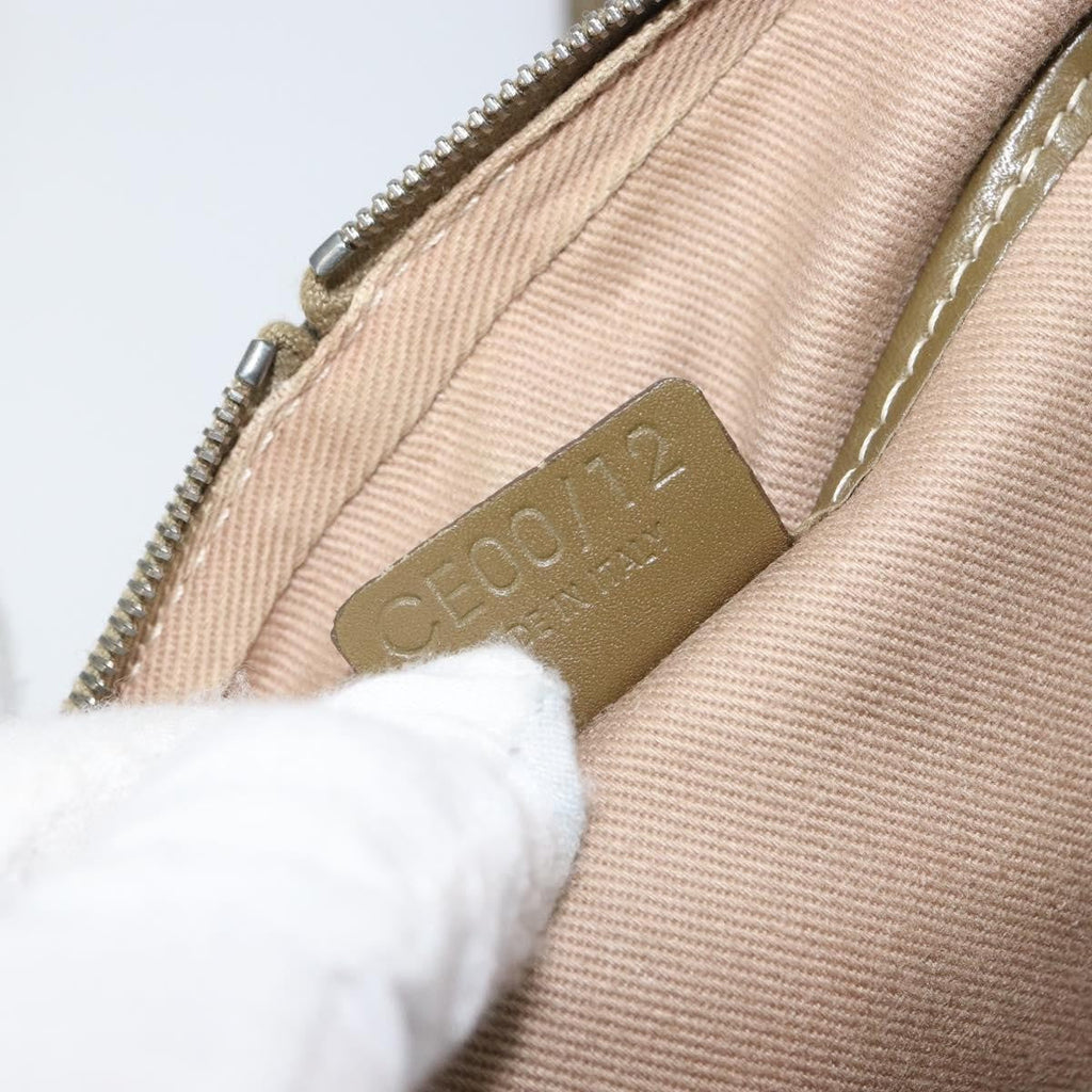 Celine C Macadam Shoulder Bag Canvas Khaki Canvas Shoulder Bag Bag