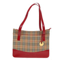 Burberry Nova Check Tote Canvas And Leather Beige Canvas Tote Bag